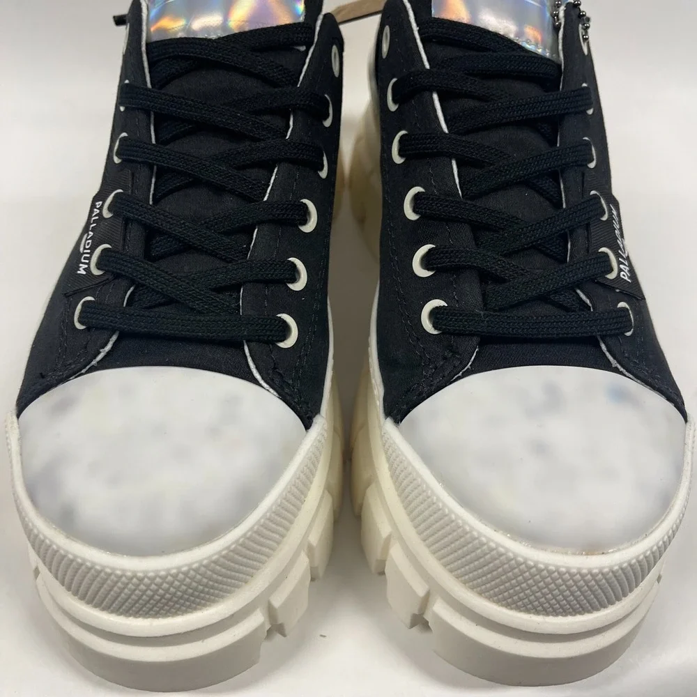 Palladium Revolt Womens 6 Black Marshmallow Chunky Sole‎ 97 Lo TX